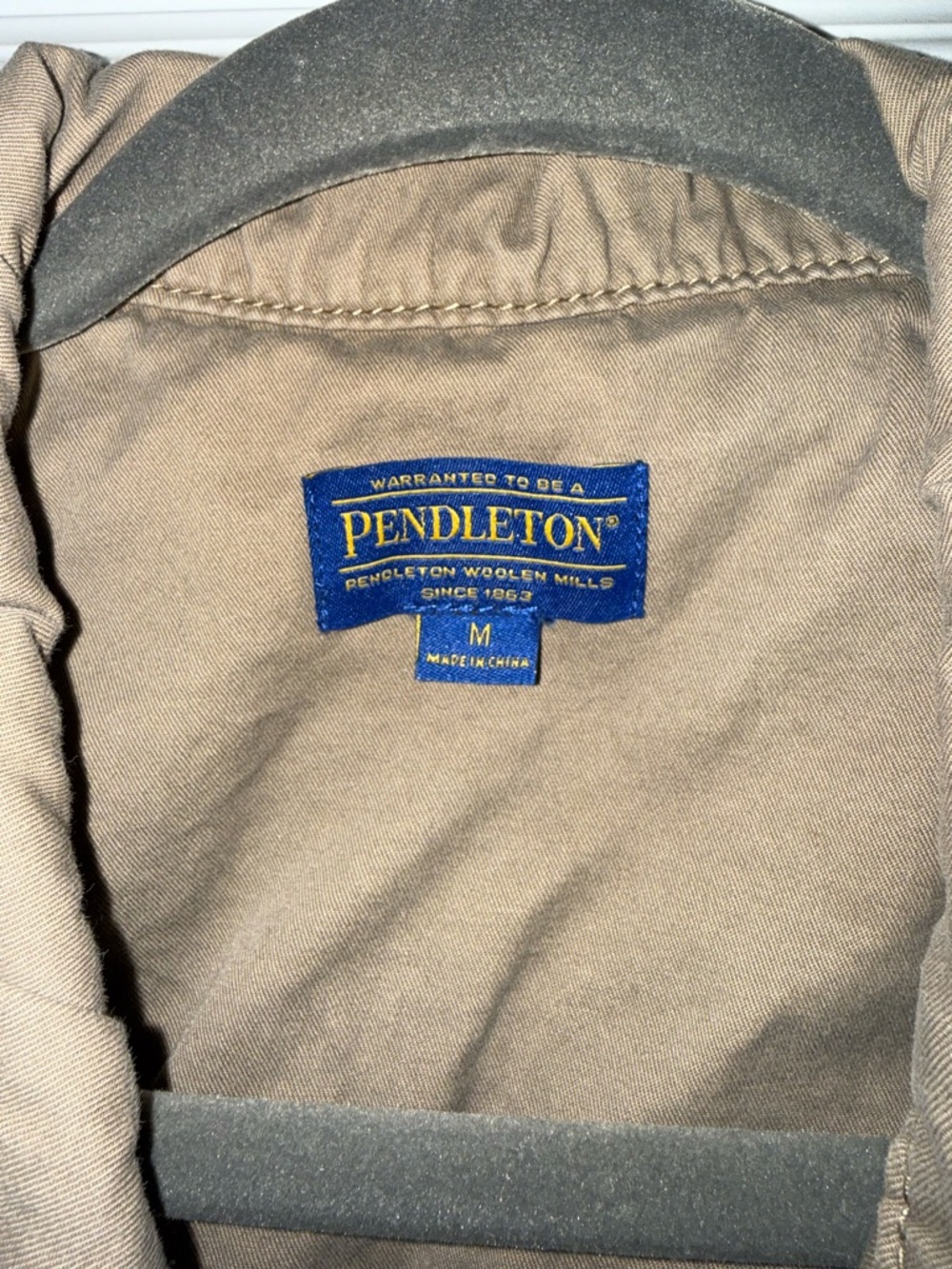 Pendleton Tan Jacket with Pink Aztec Shoulder Panels - Picture 4 of 4